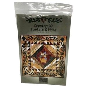 Countryside Baskets Vines Nancy Odom Quilt Pattern Timid Thimble Applique NEW